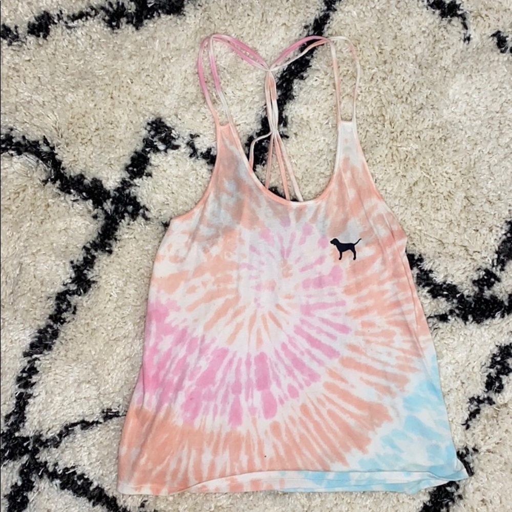 Tie-dye PINK Strappy Tank Top